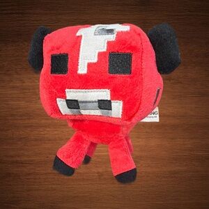 MINECRAFT MOJANG MUSHROOM PLUSH RED COW STUFFED ANIMAL 5”
